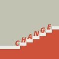 Change Step Minimal Concept of Growth and Development Royalty Free Stock Photo