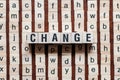 Change word concept Royalty Free Stock Photo