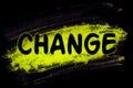 Change word with glow powder Royalty Free Stock Photo