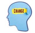 Change word in the person head Royalty Free Stock Photo