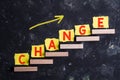 Change word on steps