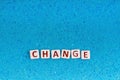 Change word on stone Royalty Free Stock Photo