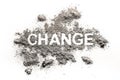 Change word written in ash, dust, dirt as a bad failure to adapt