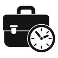 Change work plan icon simple vector. Late desk task