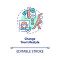 Change your lifestyle concept icon