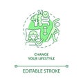 Change your lifestyle green concept icon