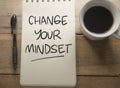 Change Your Mindset, Motivational Words Quotes Concept