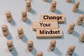 Change your mindset symbol. Concept words Change your mindset on wooden blocks. Royalty Free Stock Photo