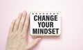 Change Your Mindset Text written on notebook Royalty Free Stock Photo