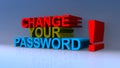 Change your password on blue Royalty Free Stock Photo