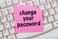 Change your password Royalty Free Stock Photo