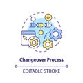 Changeover process concept icon