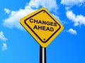 Changes ahead sign Royalty Free Stock Photo