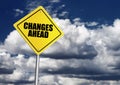 Changes ahead sign Royalty Free Stock Photo