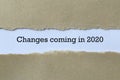 Changes coming in 2020 on paper Royalty Free Stock Photo