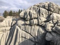 Changes, sharpness, formations, crevices, corrugated and sharp structures in stones Royalty Free Stock Photo
