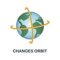 Changes Orbit icon. 3d illustration from climate change collection. Creative Changes Orbit 3d icon for web design Royalty Free Stock Photo