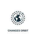Changes Orbit icon. Monochrome simple icon for templates, web design and infographics