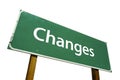 Changes - Road Sign Royalty Free Stock Photo