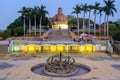 Night view of the big Buddhist statue in changhua Royalty Free Stock Photo