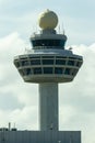 Air Traffic Control Tower Of Changi International Airport, Singapore. Royalty Free Stock Photo