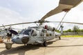 Sikorsky MH-60S Seahawk Attack Helicopter Of United States Marine Corps On Display In Singapore Airshow.