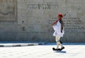 Changing of Ceremonial Elite infantry Evzones near parliament in Athens, Greece on June 23, 2017. Royalty Free Stock Photo