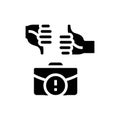 changing customer preferences glyph icon vector illustration Royalty Free Stock Photo