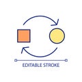 Changing data format and structure RGB color icon Royalty Free Stock Photo