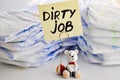Changing diapers is a dirty job Royalty Free Stock Photo