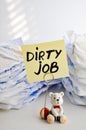 Changing diapers is a dirty job Royalty Free Stock Photo