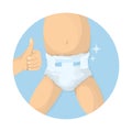 Changing diapers illustration.