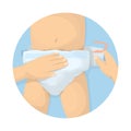 Changing diapers illustration.