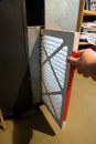 Changing Furnace Filter Royalty Free Stock Photo