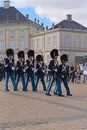 Changing of the Guard at Amalienborg palace in Copenhagen in Denmark Royalty Free Stock Photo