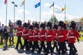 Changing of the Guard Ceremony at Citadelle in Old Quebec Royalty Free Stock Photo