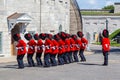 Changing of the Guard Ceremony at Citadelle in Old Quebec Royalty Free Stock Photo