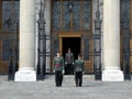 Changing of the guard ceremony in front of the Hungarian Parliament in Budapest,