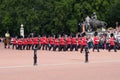 The Changing of the Guard ceremony next to Buckingham Palace in London Royalty Free Stock Photo