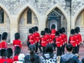 Changing Guard Ceremony takes place in Windsor Castle. Royalty Free Stock Photo