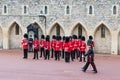 Changing guard ceremony in Windsor Castle, England Royalty Free Stock Photo