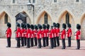 Changing guard ceremony in Windsor Castle, England Royalty Free Stock Photo