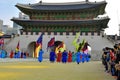 Gyeongbokgung Palace changing of guards show at the Imperial Palace of South Korea