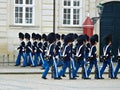 Changing of the guard in front of the Royal Castle in Copenhagen, Denmark Royalty Free Stock Photo