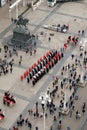 Changing of the guard honorary Cravat Regiment on the occasion of `World Cravat Day`, Zagreb Royalty Free Stock Photo