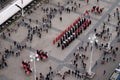 Changing of the guard honorary Cravat Regiment on the occasion of `World Cravat Day`, Zagreb Royalty Free Stock Photo