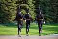 Changing guard soldiers in Alexander's garden near eternal flame Royalty Free Stock Photo