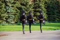 Changing guard soldiers in Alexander's garden near eternal flame