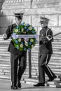 Changing of the guard at the Tomb of the Unknown Soldier at Arlington National Cemetery Royalty Free Stock Photo