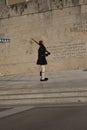 Changing the guard at the Tomb of the Unknown Soldier in Athenes Royalty Free Stock Photo